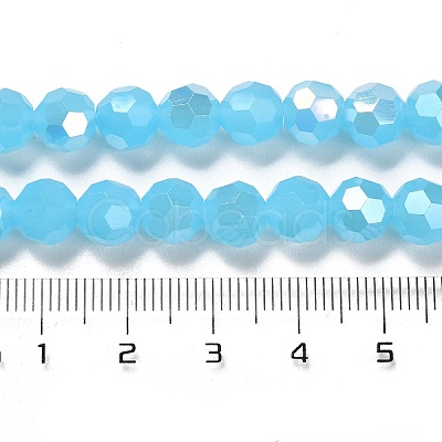 Imitation Jade Glass Beads Stands EGLA-A035-J8mm-B04-1