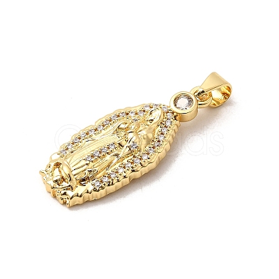 Brass Micro Pave Cubic Zirconia Pendants KK-A266-30G-1