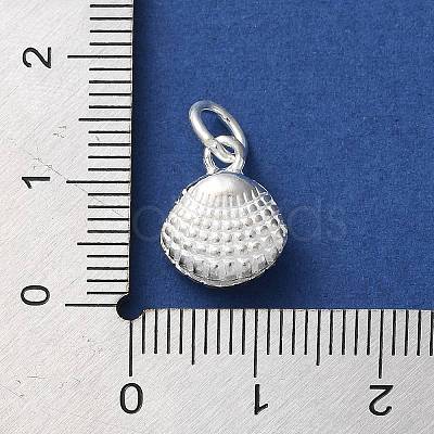 925 Sterling Silver Sea Animal Shell Shape Charms STER-E071-02S-03-1