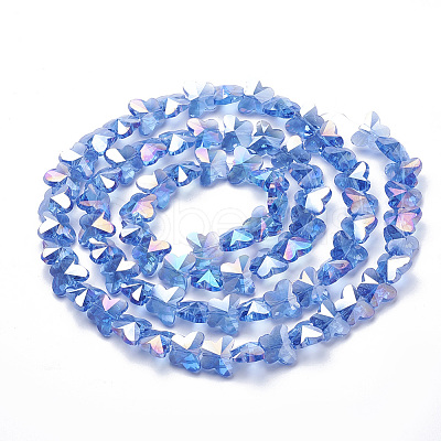 Electroplate Glass Beads X-EGLA-Q091-14mm-B10-1