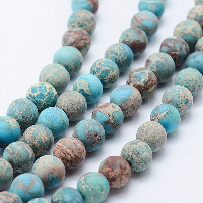 Natural Imperial Jasper Beads Strands G-K232-8mm-01D-1