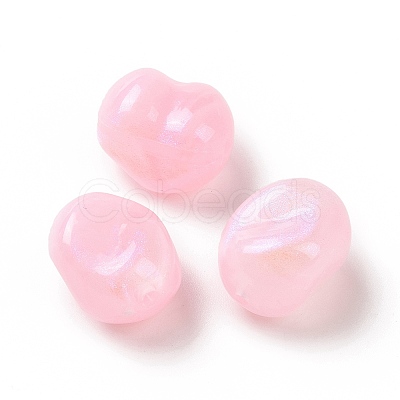 Opaque Acrylic Beads OACR-E015-08E-1