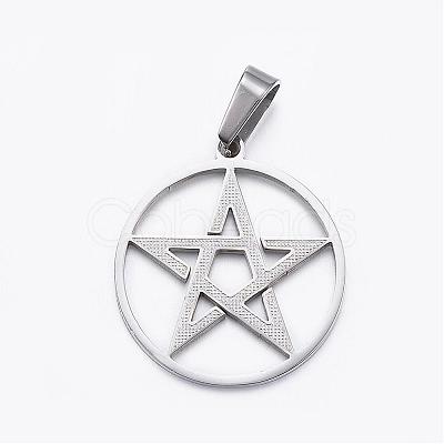 304 Stainless Steel Pendants STAS-H355-03-1