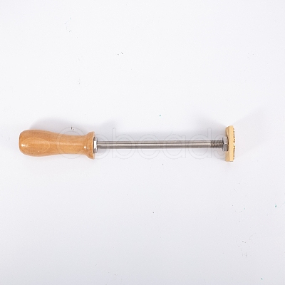 Brass Burning Stamp Heating AJEW-WH0098-73-1