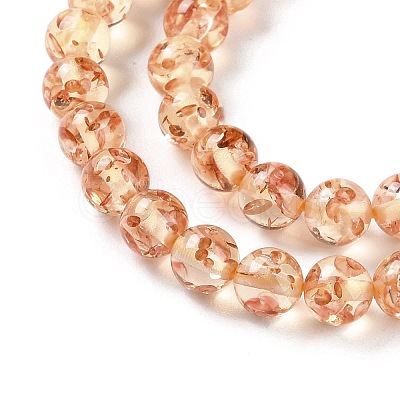 Resin Imitation Amber Beads Strands RESI-Z023-02B-1