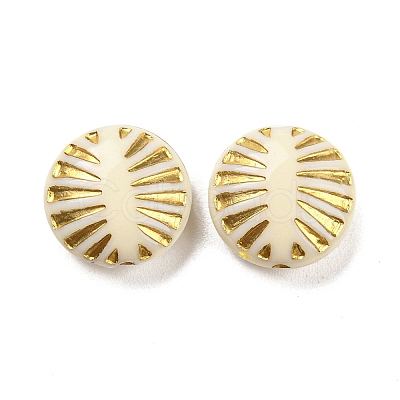 Plating Opaque Acrylic Beads OACR-B013-07-1