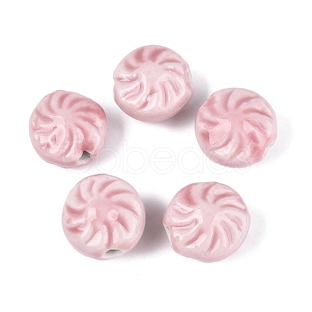 Windmill Spiral Pattern Vintage Handmade Porcelain Beads PORC-N013-19-01-1