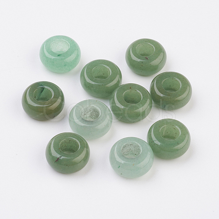 Natural Green Aventurine European Beads G-G740-12x6mm-19-1