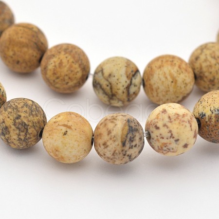 Natural Picture Jasper Beads Strands G-G735-16F-6mm-1