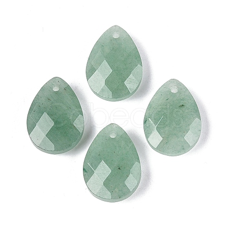 Synthetic Green Strawberry Quartz Pendants G-N362-13J-1