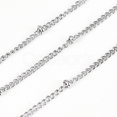 Tarnish Resistant 304 Stainless Steel Curb Chains CHS-G011-03P-01-1