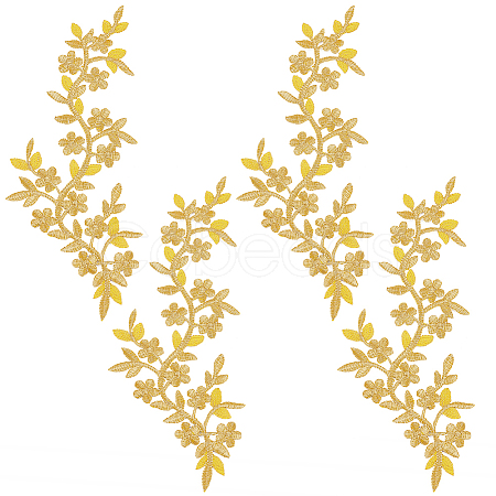 Plum Blosssom Cloth Computerized Embroidery Sew on Patches PATC-WH0021-004B-1