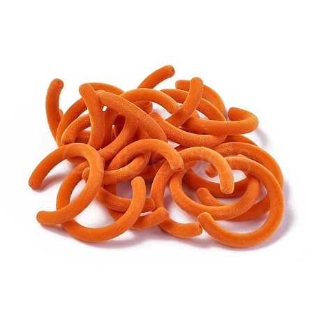 Flocky Acrylic Beads X-OACR-L010-B-08-1