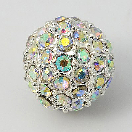 Alloy Rhinestone Beads RB-A034-12mm-A28S-1