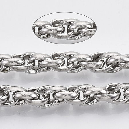 Tarnish Resistant 304 Stainless Steel Rope Chains STAS-R100-28-1