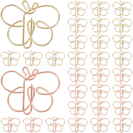 50Pcs 2 Colors Mini Iron Place Card Holders AJEW-CP0007-80-1