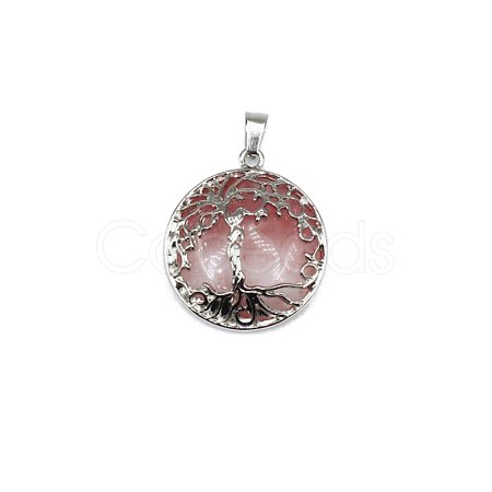 Cherry Quartz Glass Pendants FIND-PW0025-04Y-1