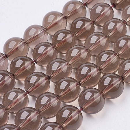 Smoky Quartz Beads Strands X-G-C076-6mm-4-1