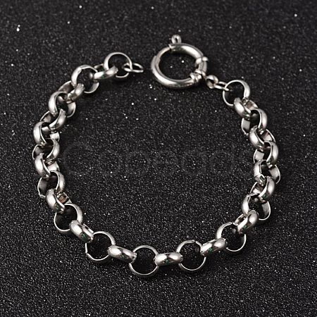 Tarnish Resistant 304 Stainless Steel Rolo Chain Bracelets BJEW-H477-04-1