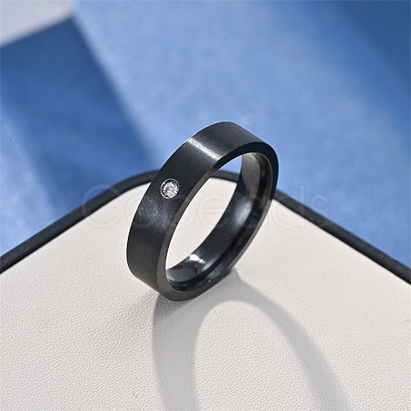 Stainless Steel with Rhinestone Finger Rings FS-WGB751E-17-1