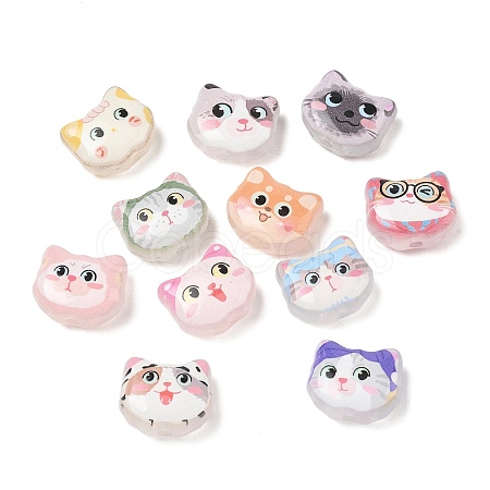 Printed Opaque Acrylic Beads AC-CBA447D-01-1