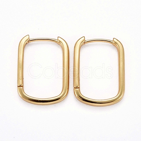 Brass Huggie Hoop Earrings KK-H741-05G-1