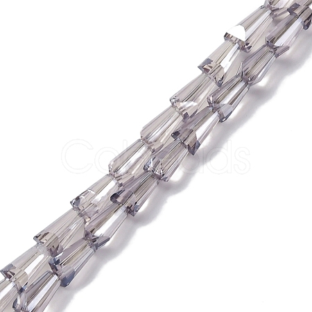 Transparent Electroplate Glass Beads Strands EGLA-H107-02A-PL06-1
