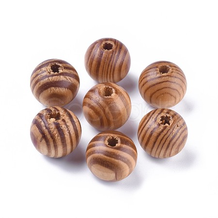 Round Natural Wood Beads WOOD-Q009-18mm-LF-1