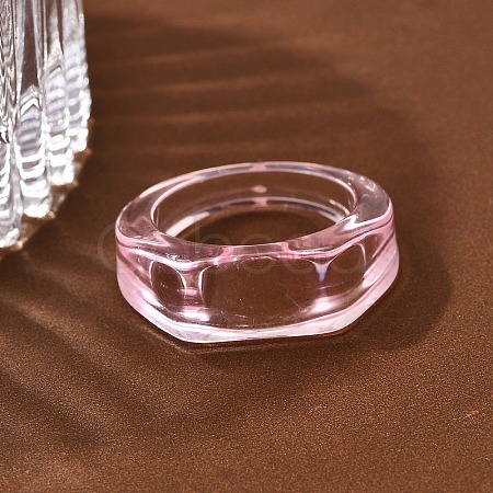 Kids Transparent Acrylic Glue on Ring Base RJEW-P154-01A-01-1