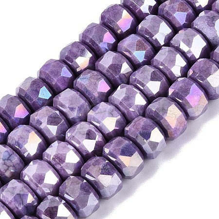 Anti-Tarnish Electroplate Glass Beads Strands GLAA-T025-10mm-11O-1