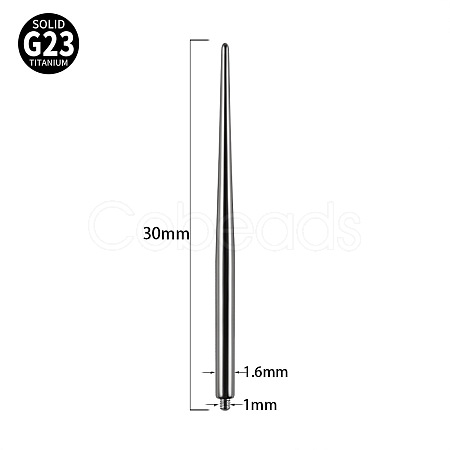 G23 Titanium Piercing Taper Insertion Pins WGC7943-03-1