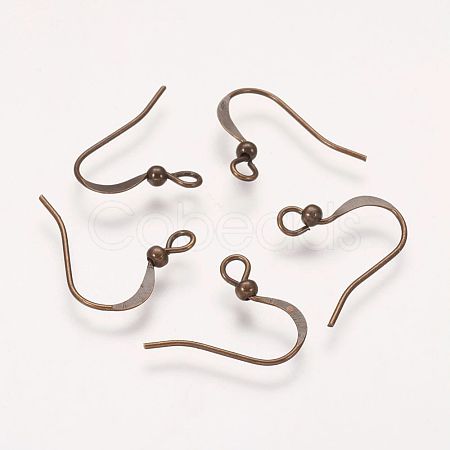Brass Earring Wire Hooks X-KK-Q369-AB-1