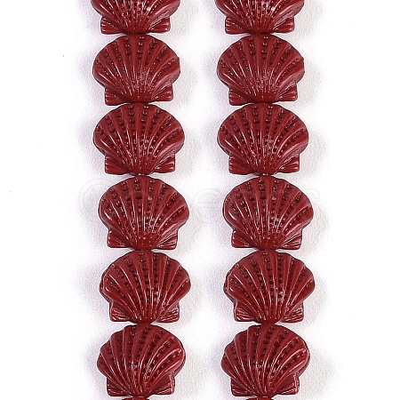 Synthetic Coral Dyed Carved Beads Strands CORA-K009-05A-05-1
