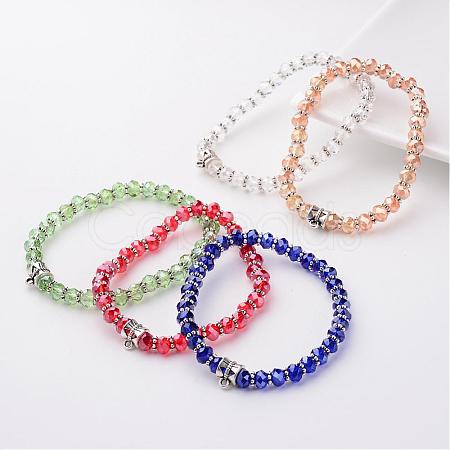 Glass Beaded Bracelet Making BJEW-JB02416-1