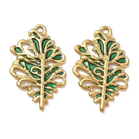 304 Stainless Steel Enamel Pendants SA-CBAD60D-05G-1