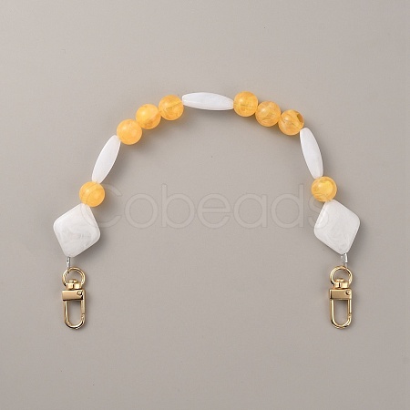 Resin Imitation Gemstone Beaded Bag Handles FIND-WH0033-63LG-06-1
