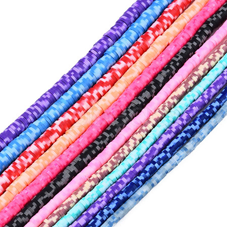 Handmade Polymer Clay Beads Strands CLAY-R067-3.5-5.0mm-M1-1