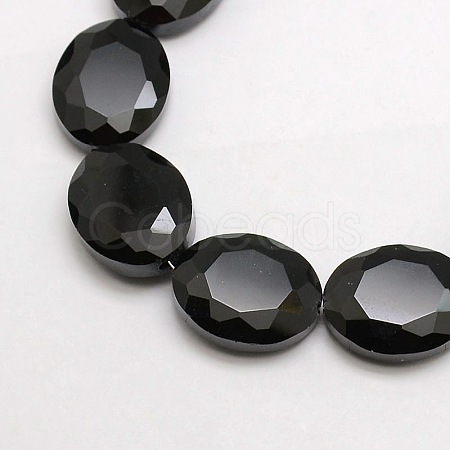 Crystal Glass Oval Beads Strands X-EGLA-F059-03-1