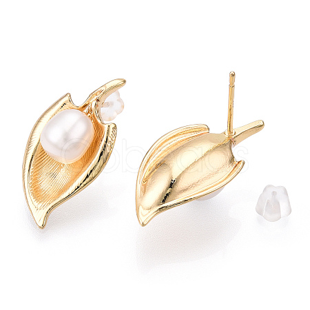 Natural Pearl Stud Earrings PEAR-N020-06E-1