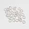 Brass Open Jump Rings, Silver Color Plated, 18 Gauge, 8x1mm, Inner Diameter: 6mm, about 3400pcs/500g