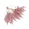 Plastic & Iron Artificial Frosty Branches, for Wedding Indoor Outdoor Home Garden Porch Window Plant Decorationt, Cerise, 190mm, 6pcs/set