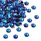 Preciosa&reg Crystal Hotfix Flatback Stones, Czech Crystal, Round(438 11 612 Chaton Rose VIVA 12 &reg), 00030 296 Bermuda Blue, SS16(3.8~4mm)