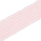 Transparent Glass Beads Strands, Faceted, Frosted, Rondelle, Pink, 2.3~2.7x2mm, Hole: 0.4mm, about 150~155pcs/strand, 32~33cm