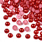 5000pcs ABS Plastic Imitation Pearl Cabochons, Half Round, Red, 5x2.5mm