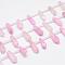 Natural Crystal Pointed Bead Strands, Dyed, Bullet, Pink, 15~22x5~11x5~11mm, Hole: 2mm