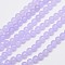 Natural & Dyed Malaysia Jade Bead Strands, Round, Lilac, 6mm, Hole: 0.8mm, about 64pcs/strand, 15 inch