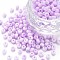 6/0 Glass Seed Beads, Macaron Color, Round Hole, Round, Violet, 4~4.5x3mm, Hole: 1~1.2mm, about 4500pcs/bag, about 450g/bag.