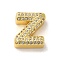 Brass Micro Pave Clear Cubic Zirconia Charms, Real 18K Gold Plated, Letter Z, 13x11x5mm, Hole: 2mm