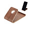 Wooden Mobile Phone Holders, Universal Portable Cell Phone Stand Holder, Camel, 10x7.35x5.5cm