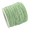 Waxed Cotton Thread Cords, Pale Green, 1mm, about 10.93 yards(10m)/roll